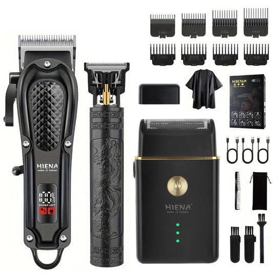 Professional Hair Cutter Mans Hair Clipper Set Metal Electric Cordless Hair Trimmer for Barber