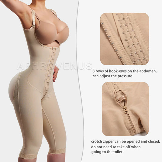 Colombianas Women Long-pants Full Body Shapewear Postpartum Waist Trainer