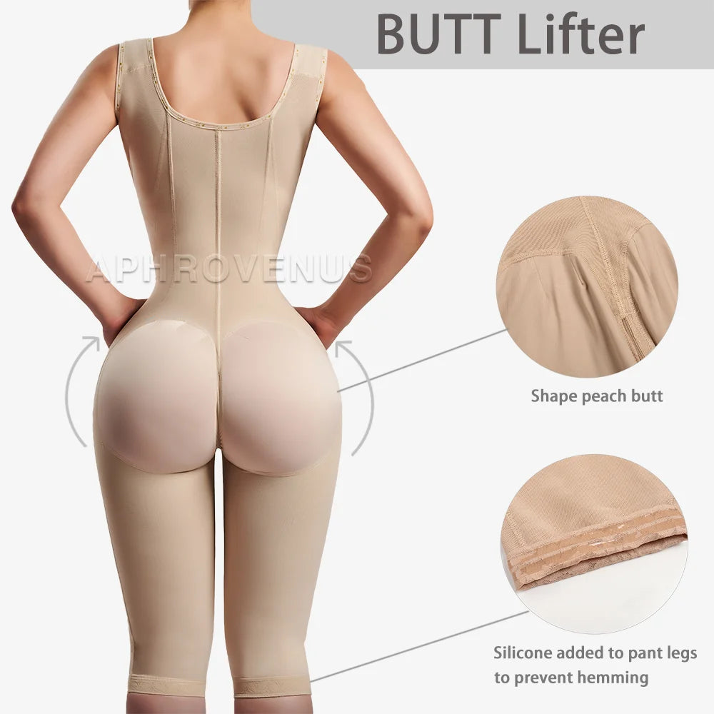 Colombianas Women Long-pants Full Body Shapewear Postpartum Waist Trainer