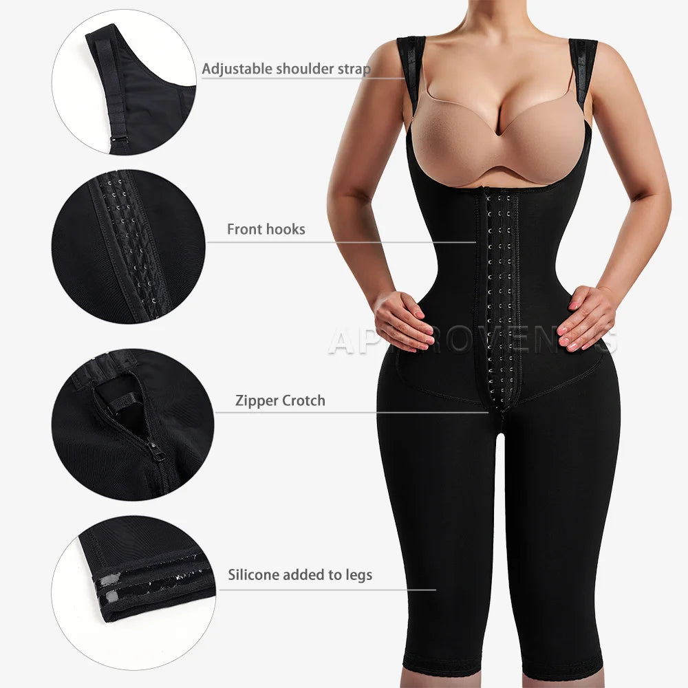 Colombianas Women Long-pants Full Body Shapewear Postpartum Waist Trainer